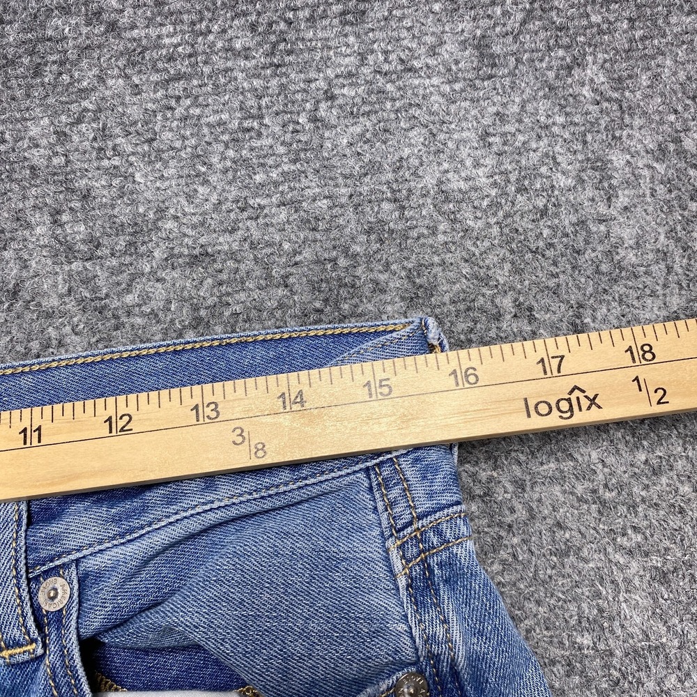 American Eagle Jeans Womens 8 Short Blue Mom Straight Distressed - Picture 3 of 12